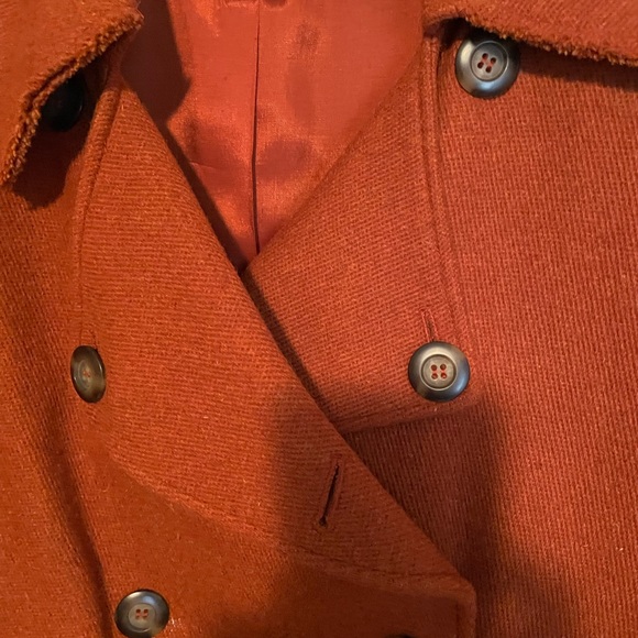 Be Double-Breasted Rust Coat - Picture 2 of 11